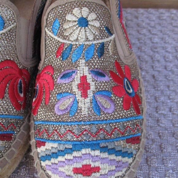 Johnny Was Nepentha Embroidered Espadrilles Shoes - Picture 7 of 10
